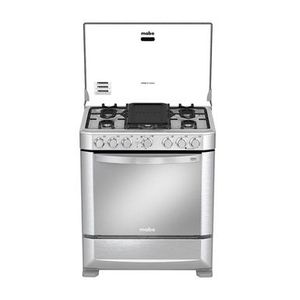 Cocina a Gas Mabe EM7640FX1 | 6 Quemadores 76 cm Grill Color Silver