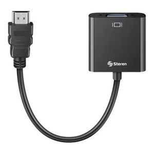 Convertidor Audio O Video Hdmi A VGA Steren 208-151 P86396 | para PC Color Negro