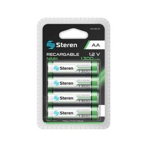 4 Pilas Recargables Tipo AA Steren Bat-Nm-Aa P86396 | 1300 Mah