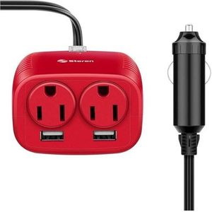 Inversor De Voltaje Automotriz Steren Inv-150 P86396 | 12Vcd A 110V 150W