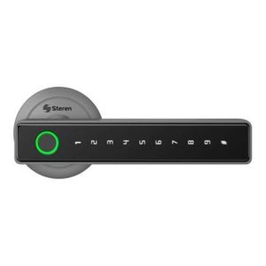 Cerradura Digital Bluetooth Steren LOCK-350 P86396 | Acceso por Huella, Código o Llave Color Gris Y Negro