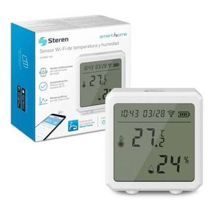 Sensor Wifi Steren SHOME-180 P86396 | Detecta Temperatura y Humedad Color Blanco