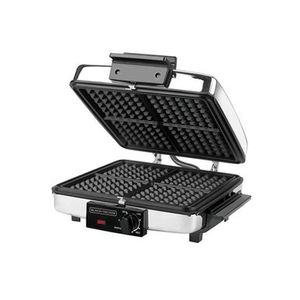 Wafflera 3 en 1 Black & Decker BD-G49TD P8786 | 900 Watts Parrillas Reversibles Antiadherente Color Silver