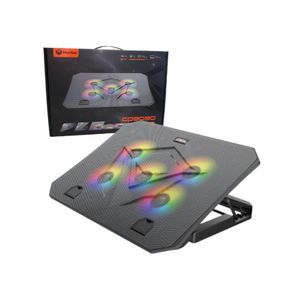 Ventilador para Laptop Meetion Cp 3030 P8889 | RGB 5 Aspas Color Negro