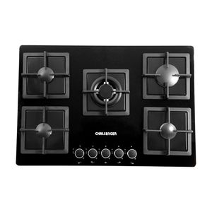 Encimera a Gas Challenger SQ6778 P8890 | 5 Quemadores Color Negro