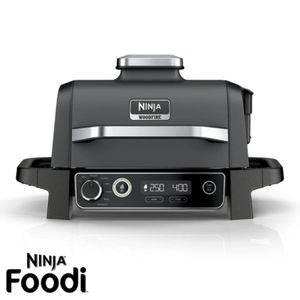 Grill Freidora de Aire Ninja OG751 Ahumador 6 En 1 P88578 | Con Termómetro 25 Litros Color Negro