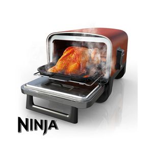 Horno Freidora de Aire Ninja OO101 Ahumador 10 En 1 P88578 | 30 Litros Color Acero Con Rojo